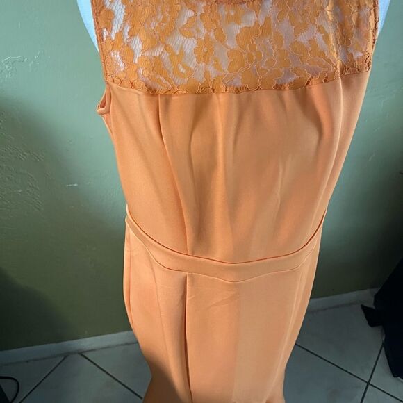 Elegant Orange Lace Dress - Picture 1 of 6